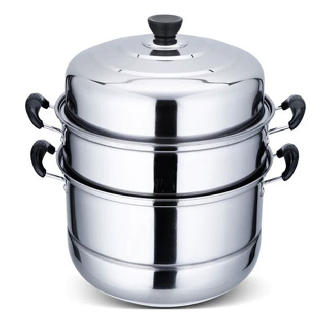 Electromagnetic multilayer steamer stainless steel, 3 floors, increased thickness