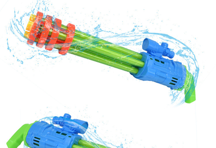 供应SM294815 56CM加特林五管水炮 抽拉式漂流水枪 水炮戏水玩具
