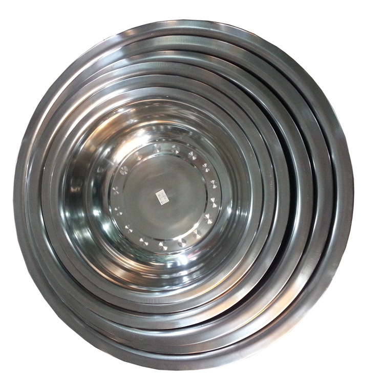 Factory direct sales of stainless steel washbasins for ten yuan. Wholesale supplies from supermarkets, street stalls and night markets. Household vegetable washbasins and laundry basins detail image 6