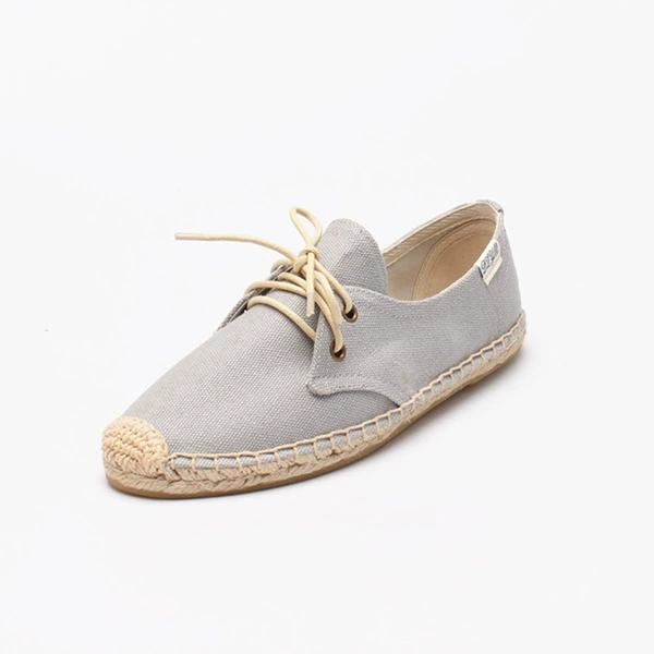 Flat gray lace-up