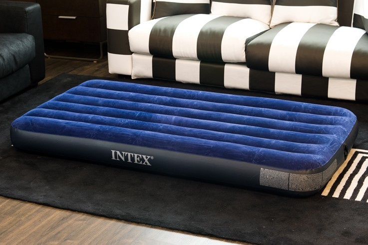 Reunindo e Listra Cama de ar Colchão de ar Esteira de Acampamento Intex Única Pessoa Uso Aumentada Esteira Inflável 68757 99*191*22 cm 3 Cheap Esteira de acampamento