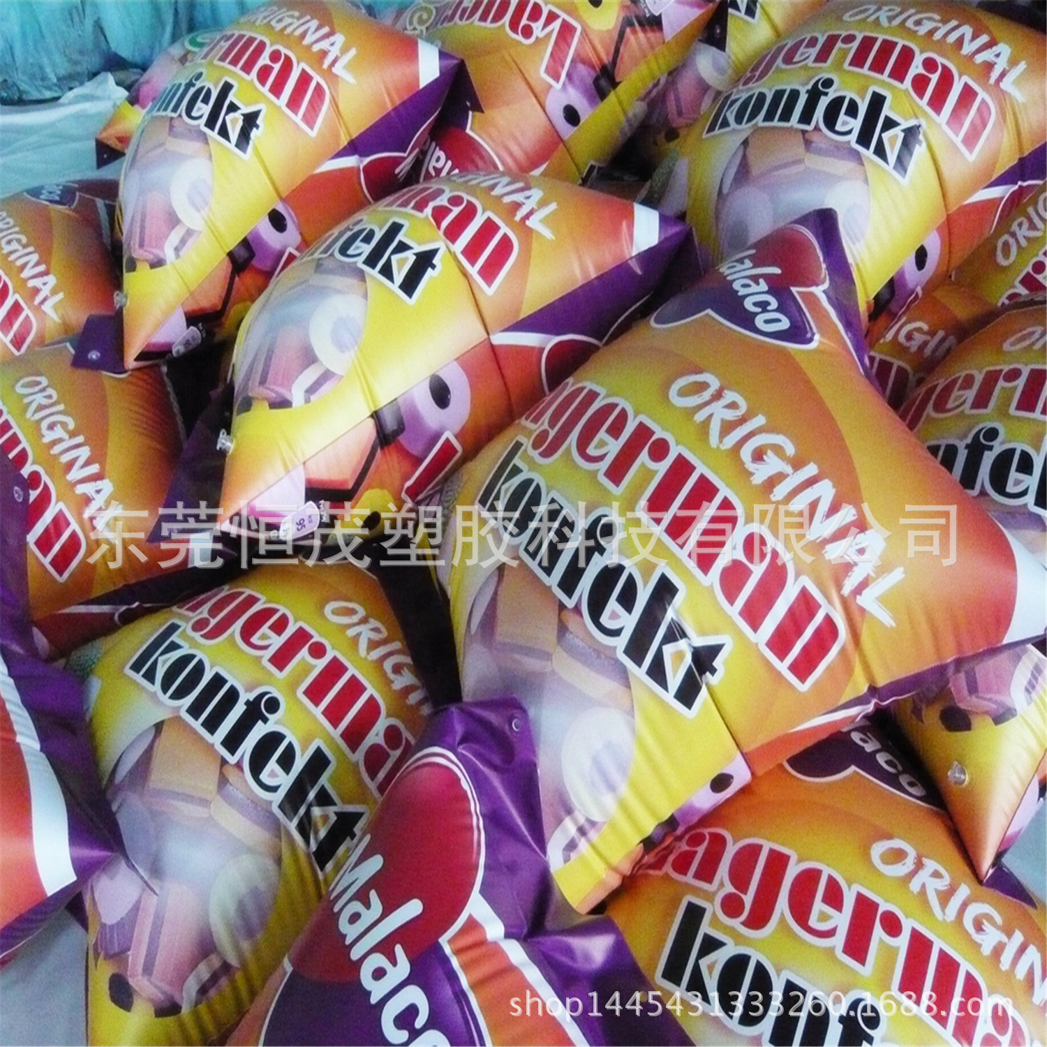 厂家供应 充气薯片袋子 PVC充气食品广告袋子 充气广告模型