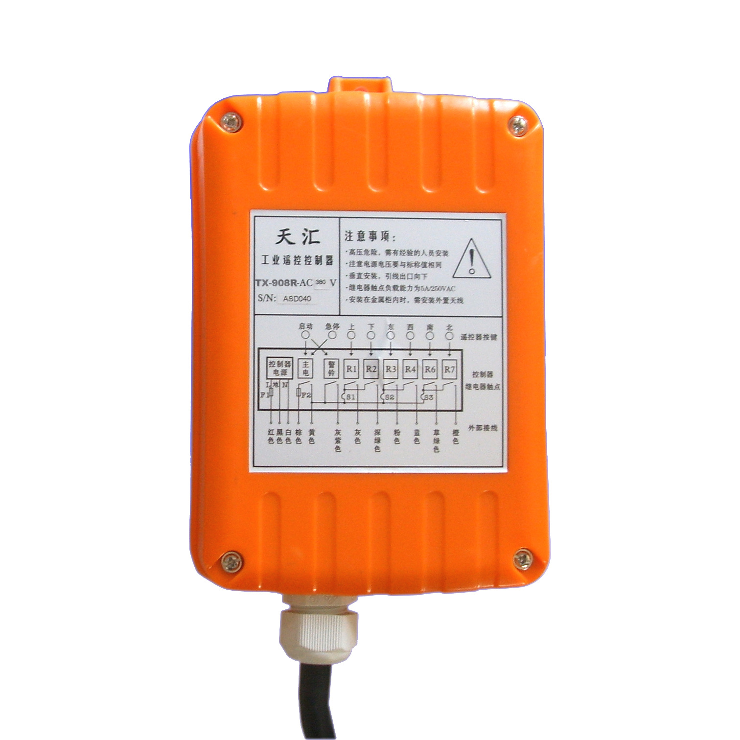 12路工业遥控接收器TX-9012RW5可编程工业遥控器天汇天津博奥亿美