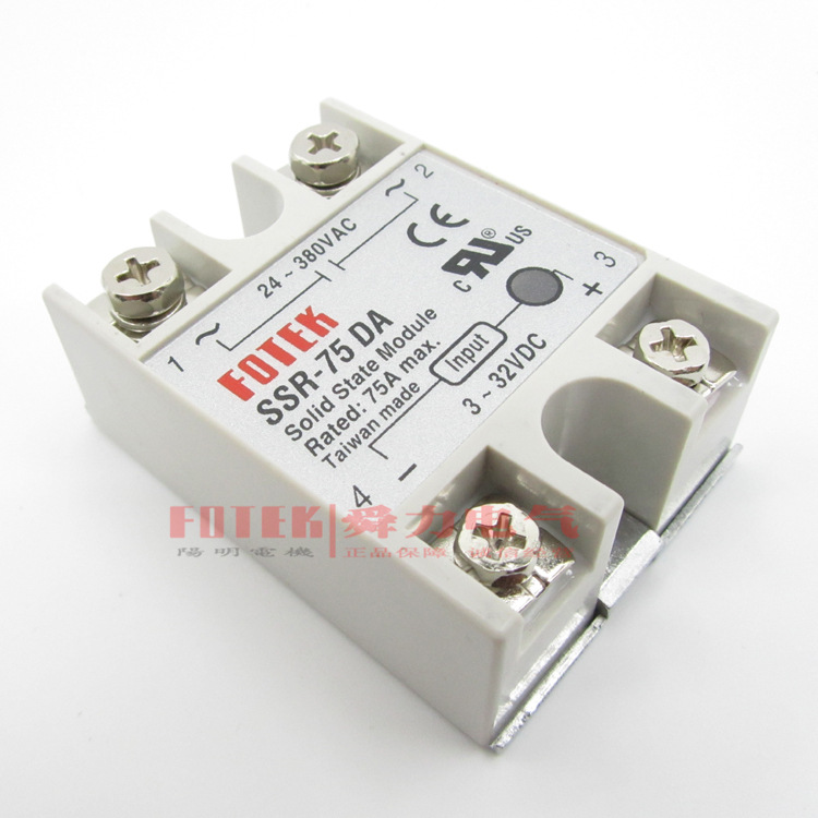 全新正品SSR-75DA台湾FOETK 阳明单相SSR固态继电器輸出耐電流75A