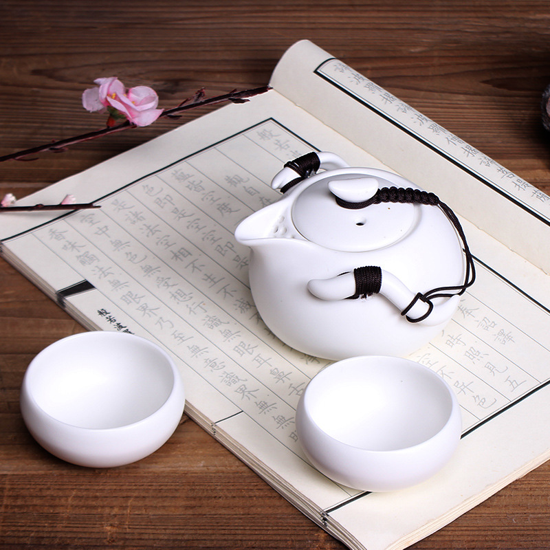 Manufactor wholesale Matte travel Kungfu Online Tea Set ceramics business affairs Advertising gifts customized logo