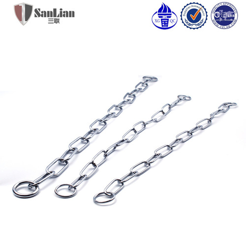 Necklace P-chain triple link chrome round ring chain high-quality Poodle Teddy Golden Retriever