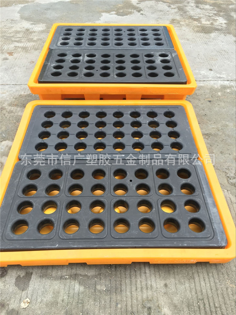 专业生产 PE塑胶防渗漏托盘 抗腐蚀耐酸碱盛漏卡板 叉车吨桶栈板