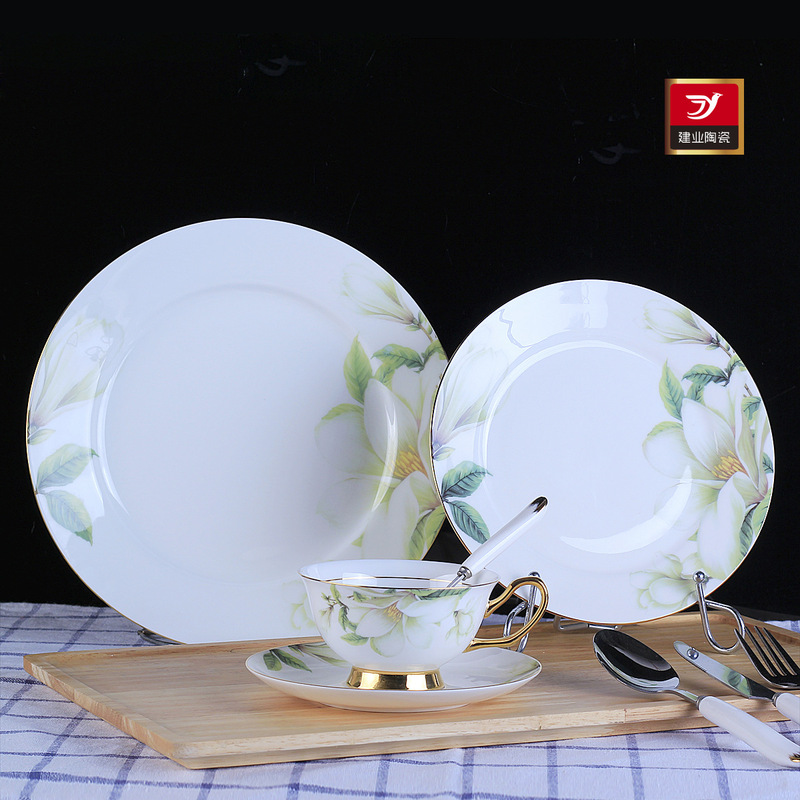 Bone China Western Tableware Couple Tableware Spaghetti Dinner Plate Steak Plate Romantic Candlelight Dinner