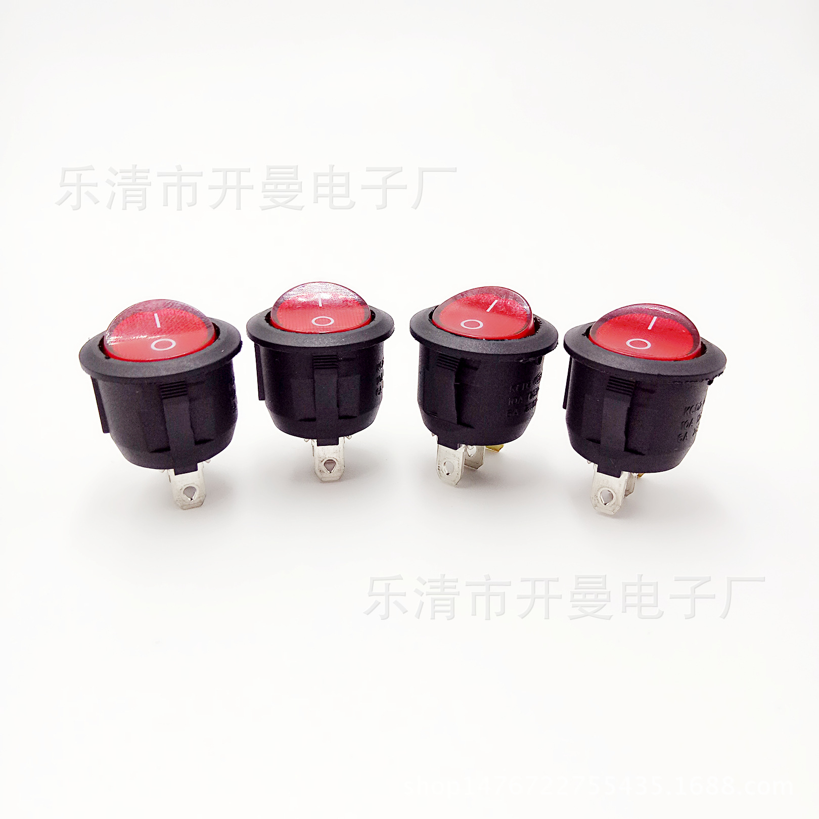 供应船型开关带灯开关KCD2 3脚2档全铜 圆形翘板带灯开关