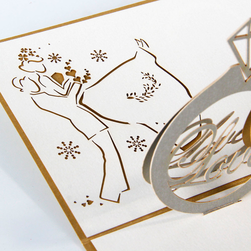 婚礼请柬_精美高端3d立体贺卡礼物手工邀请函