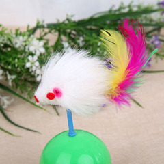 灃源精品不倒翁小老鼠 不倒鼠貓咪益智類兔皮老鼠逗貓玩具批發