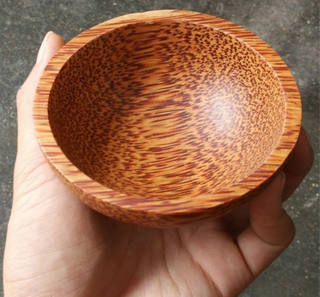 Old Coconut Wholesale Wood Tableware Wooden Bowl Sauce Dish No Paint