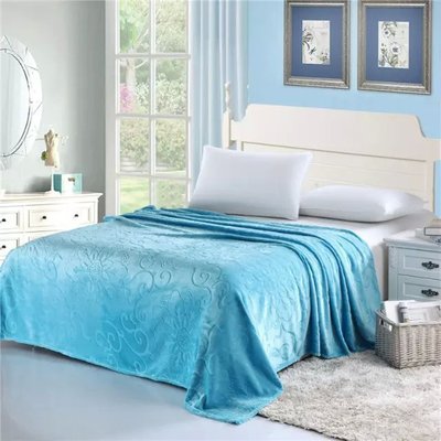 廠家直銷歐美素色雕花雲貂冰貂絨巴黎絨空調毛毯床上用品毯子批發