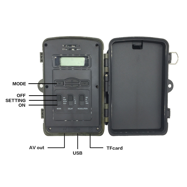 森林野外牧场果园隐藏移动侦测户外防水夜视科研高清红外打猎相机