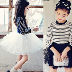 2023韓版童裝女童夏裝新款蕾絲網紗公主連衣裙韓國童裙