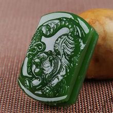 新疆和田玉碧玉老虎皮带扣 男款霸气护身老虎图腾腰扣  批发