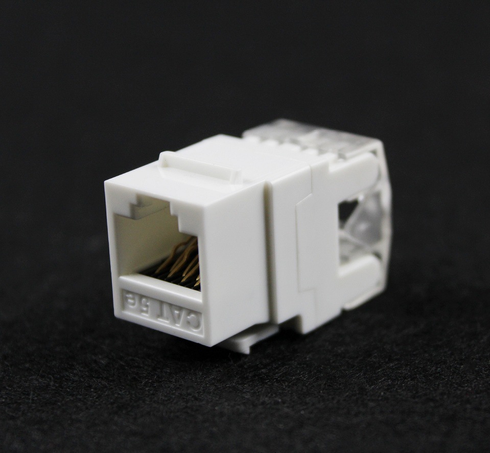 优质超五类180度电脑网络模块 CAT5 RJ45网线信息模块