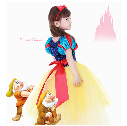Children's Snow White Dress Girls' Christmas Halloween Dress Costume Dress Performance Costume Europe and America