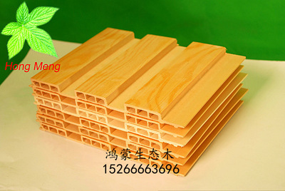 195大长城板转印木纹 生态木天花护墙板木塑 绿可木