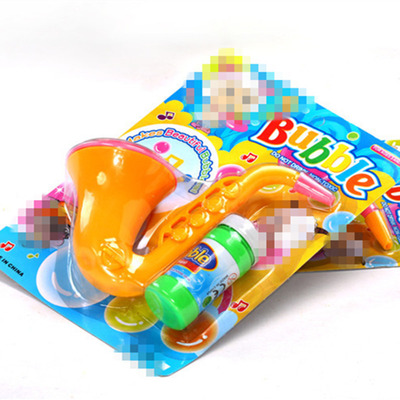 儿童喇叭吹泡泡戏水玩具 萨克斯泡泡枪 地摊热卖热销沙滩玩具水枪|ru