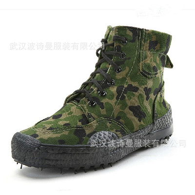 99 Gaobang Jungle camouflage Training shoes ventilation camouflage Jiefang Xie canvas protective shoes Military training shoes outdoors Training shoes