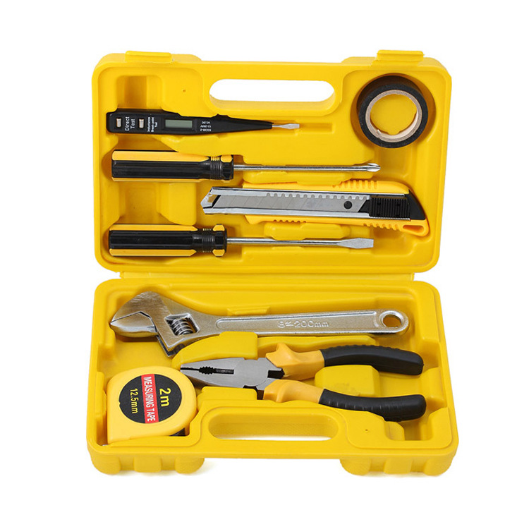 8009家用五金工具组合 九件套家庭礼盒组套9件工具箱义乌厂家直销