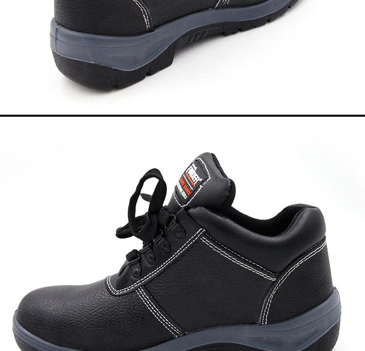 车间防砸安全鞋冬季 劳保工作鞋 牛皮防穿刺钢头足部防护鞋详情图13