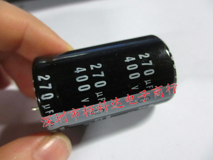 电解电容400V 270UF 25*40 牛角硬脚 105°400V直插电解