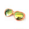 Children's sunglasses heart-shaped, retroreflective metal glasses solar-powered suitable for men and women, Korean style