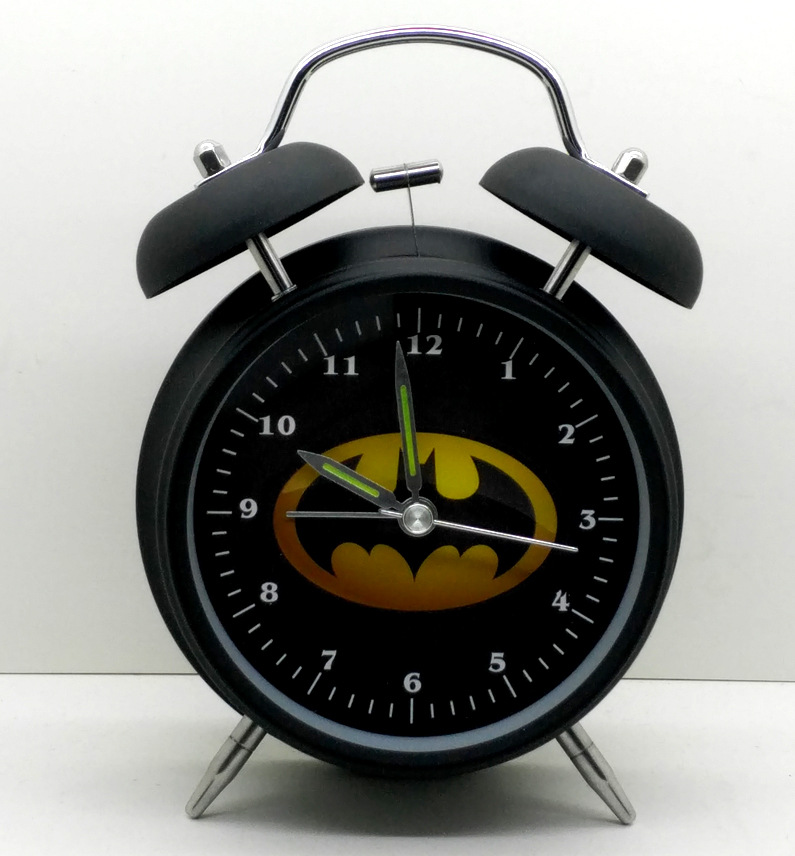 新款韩版钟 时尚精品打铃钟 4寸静音闹钟 小夜灯 指针式大铃声|ms