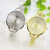 Trend fashionable golden metal swiss watch, dial, European style, city style, simple and elegant design, wholesale