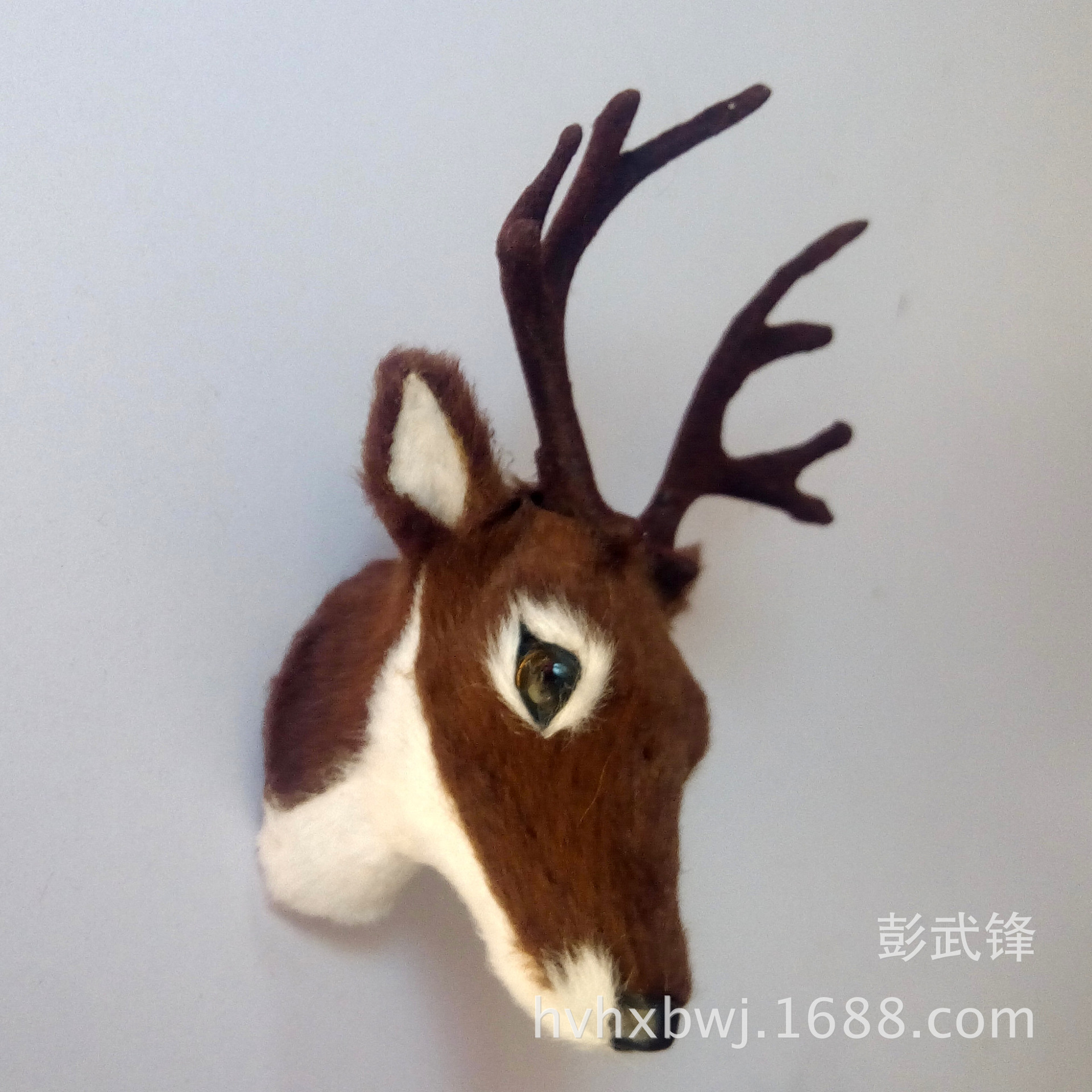 仿真小鹿头创意可爱动物磁性毛绒冰箱贴 年会礼品迷你鹿头玩具-阿里巴巴