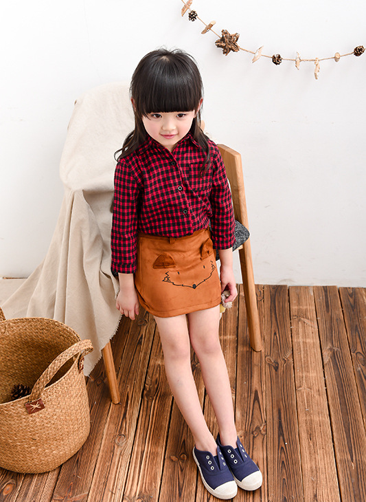 Chemise fille à manche longue en coton - Ref 2087383 Image 11