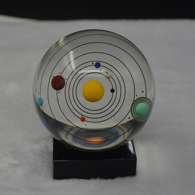 批发3D太阳系 八大行星水晶球 创意家居饰品摆件礼品 天体水晶球|ru