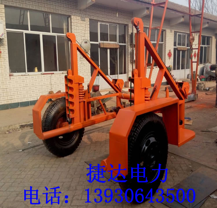 电缆线盘放线拖车 电力施工炮车 5吨电缆盘收放线车