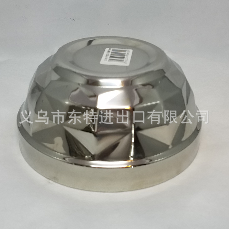 Factory direct sales of stainless steel diamond bowls, non-magnetic double-layer new anti-scald bowls, diamond-shaped welded edge bowls, high-end tableware detail image 4