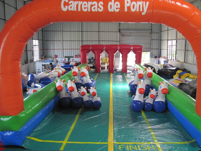 趣味运动会道具器材 充气小马快跑上海军奥充气制品