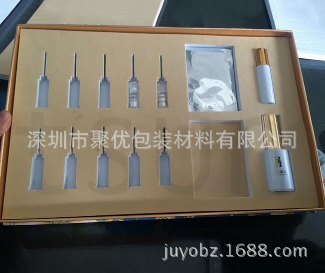 厂家供应泡棉内衬 唇膏指甲油化妆品EVA内托 贴绒植绒海绵包装盒 