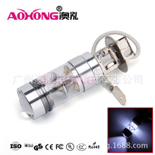 汽车大功率H4灯泡 夏普led H3 100W led前照灯 大灯 20smd