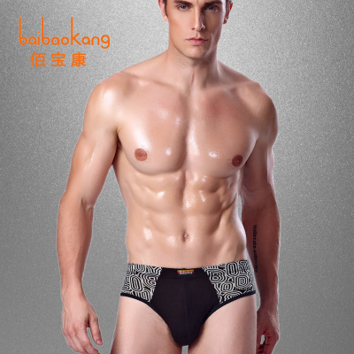 Manufactor wholesale Po Hong man Bamboo fiber Briefs Man printing shorts comfortable Color matching Leggings