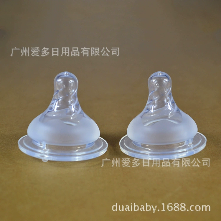 Frosted wide-mouth spiral nipple with reinforced shape not easy to suck and bite