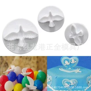 DIY翻糖蛋糕工具 3pcs鸽子海鸥弹簧压模印花切模 饼干模批发
