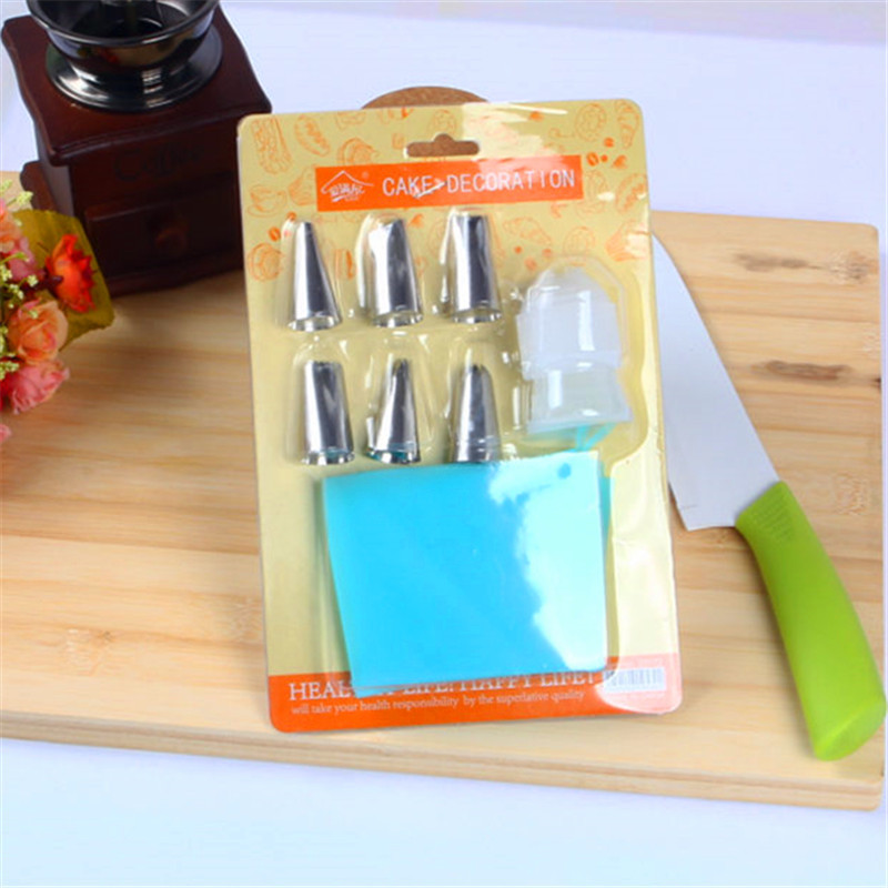 B008 6粒花嘴裱花袋套装