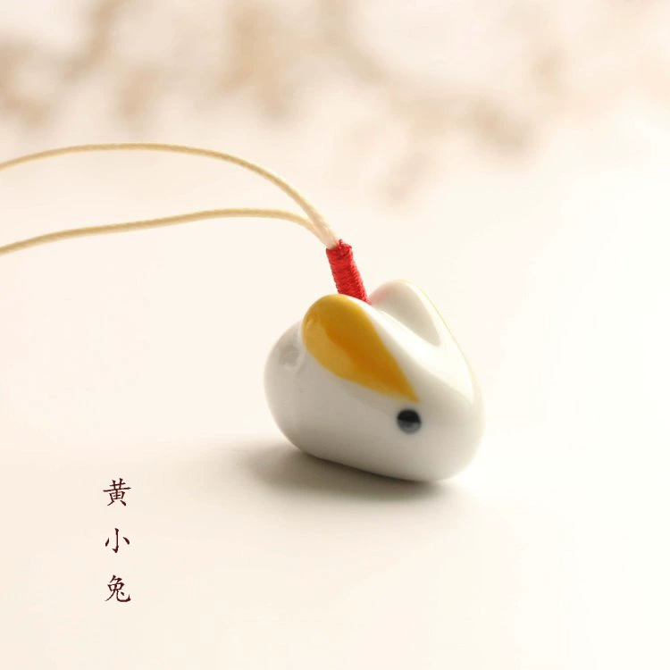 Pendant handmade, cute diverse rabbit, hand painting