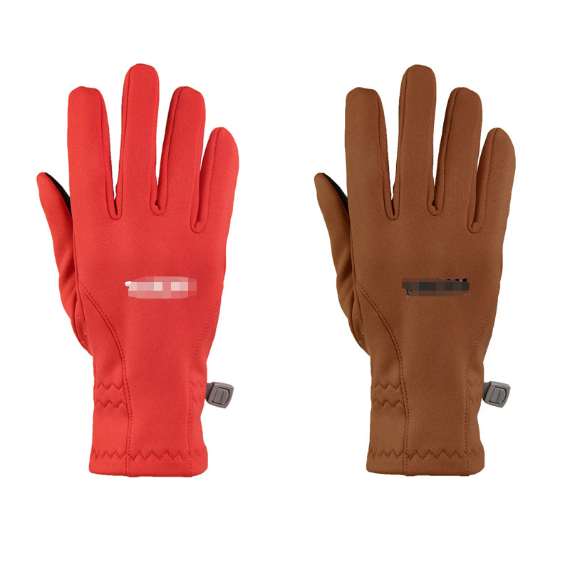 冬季新品女款单面抓绒保暖防滑耐磨户外远动骑行登山徒步触屏手套