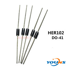 MIC GW��Ч�ʶ�����HER102 1A100V DO-41 LED������Դ ���������