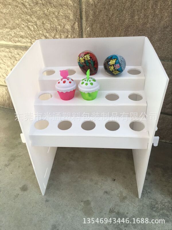 Wholesale reinforced PP corrugated board children's toy display rack hollow board hole display shelf universal board display rack