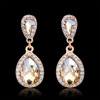 Korean trendy jewelry new super glitter drill water droplet long bride -to -ear pendant female personality exaggerated fashion