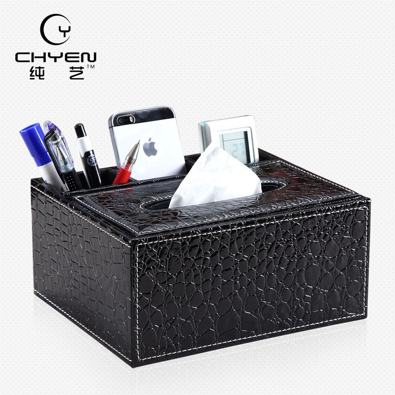 originality European style household a living room Tissue box PU Leatherwear to work in an office multi-function Tissue box storage box