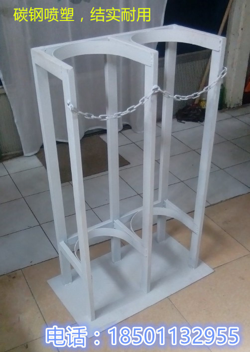 40L双气瓶固定架 钢瓶固定架 实验室设备 不锈钢气瓶架定制可开票